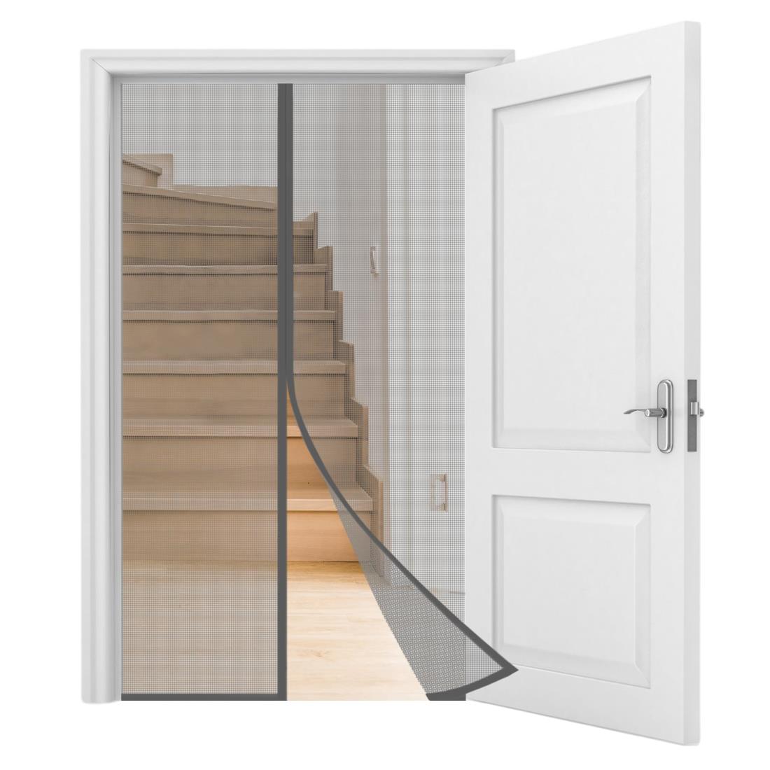 NGreen 網戸 マグネット 玄関網戸 網戸カーテン 89x232cm ドア用網戸 簡易網戸 虫除けカーテン 後付け..