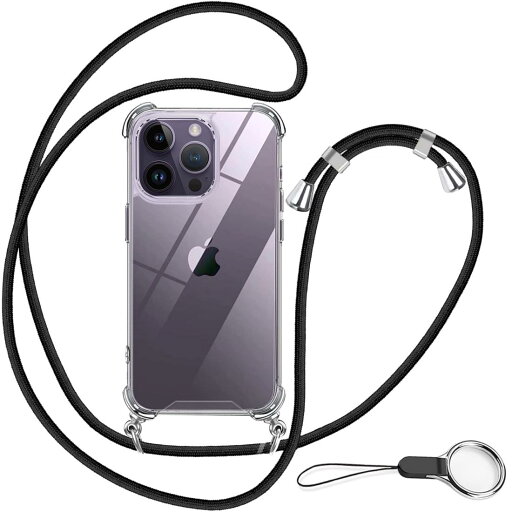 OJBSEN i Phone 14 Pro用ケース アイフォン 14プロ 用カバー【ストラップ2種付き】調節可能な ショルダー 肩がけ 首掛け 紐付き 斜めがけ 薄型 透明 PC + 軽量 シリコン TPUバンパー カバー ストラップホール付き 耐衝撃 傷防止 全面保護 米軍MIL規格 防指紋 MagSafe ワイヤ OJBSEN i Phone 14 Pro用ケース アイフォン 14プロ 用カバー【ストラップ2種付き】調節可能な ショルダー 肩がけ 首掛け 紐付き 斜めがけ 薄型 透明 PC + 軽量 シリコン TPUバンパー カバー ストラップホール付き 耐衝撃 傷防止 全面保護 米軍MIL規格 防指紋 MagSafe ワイヤ