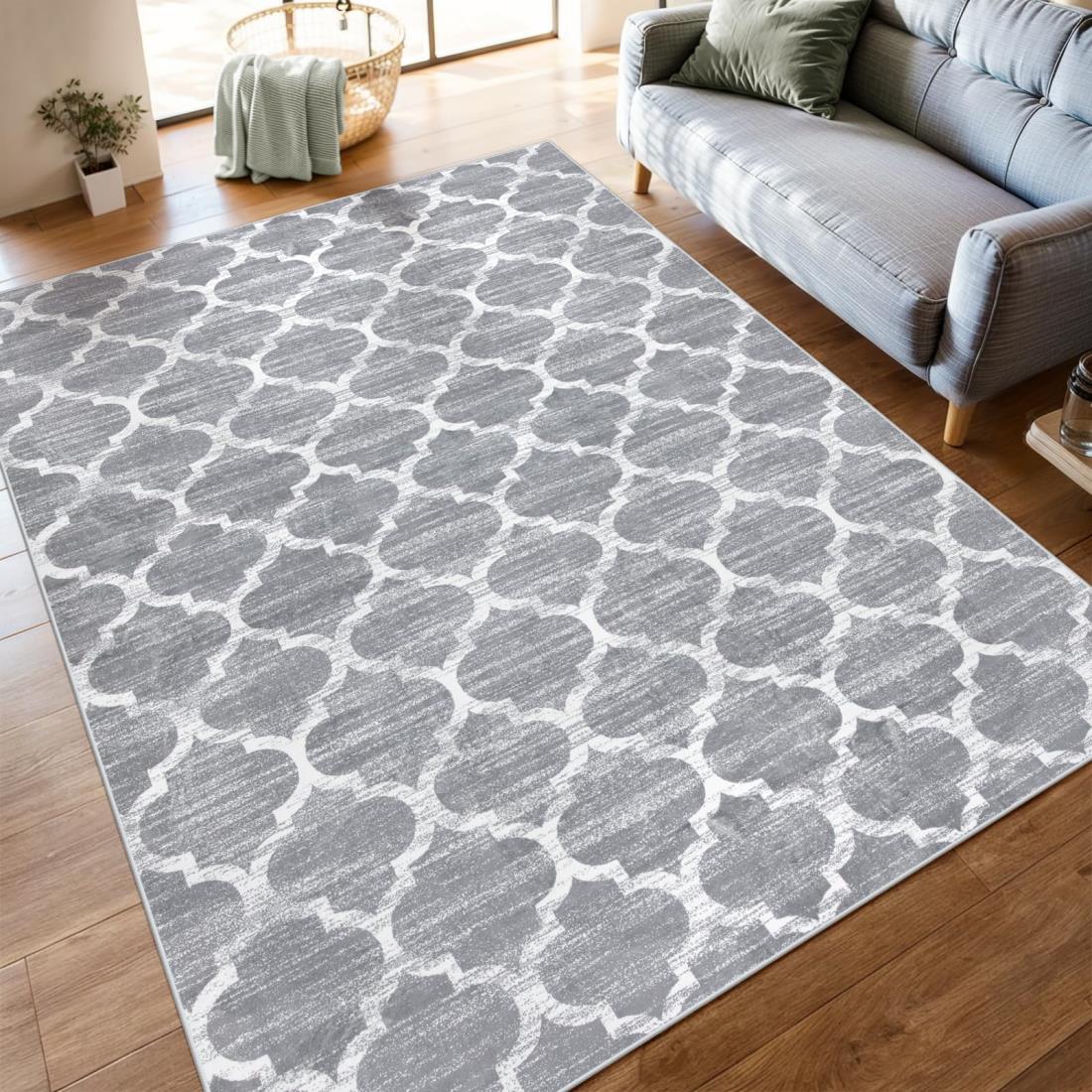 HAOCOO カーペット 200х250cm 約3畳 滑り止め ホットカーペット対応 ラグ 洗える オールシーズン適用 ふわふわ モロコシ柄 北欧風 低反発 防音 ラグマット アンティーク 抗菌防臭 エクルベージュ