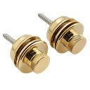 Musiclily 大きなギター ストラップロック ピン Security Strap Locks エレキギター/ベース用 、クローム (3個入)
