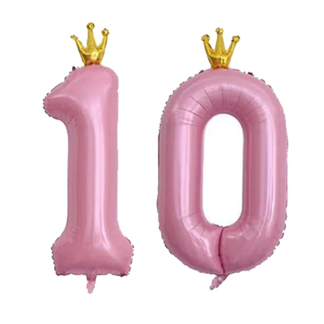 【LEISURE CLUB】誕生日 数字バルーン 数字1+0 10歳 40インチ ピンク 風船 セット バースデー パーティー バースデー デコレーション セット きらきら風船 パーティー お祝い 結婚式 記念日 お祝い 誕生日 飾り付け (ピンク、1+0)