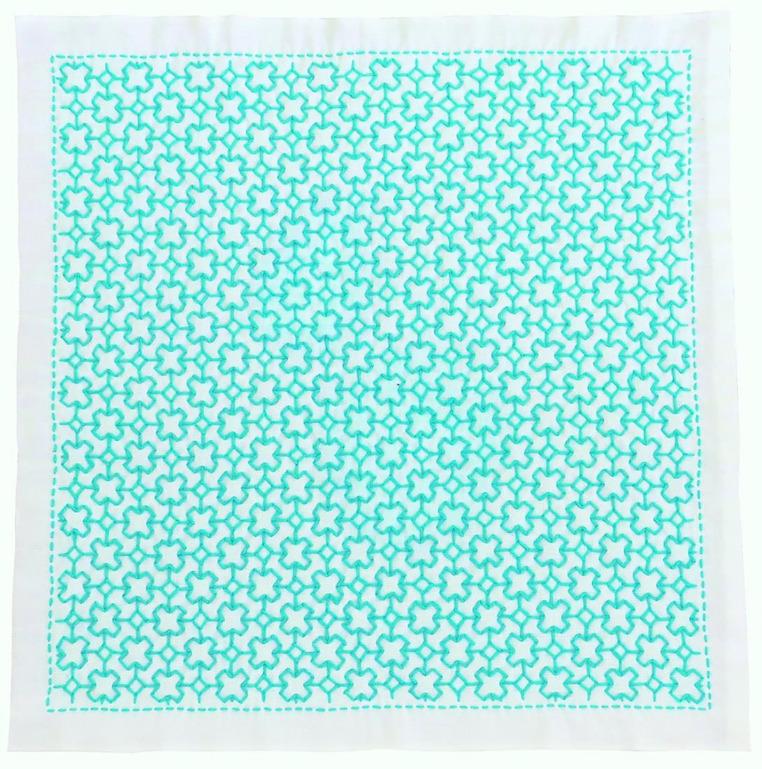 オリムパス製絲 刺し子キット 一目刺しの花ふきん クロスつなぎ SK-316