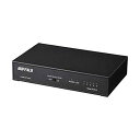 バッファロー BUFFALO Giga対応 金属筐体 電源内蔵 5ポート LSW6-GT-5NS/BK ブラック スイッチングハブ マグネット 壁掛け設置対応
