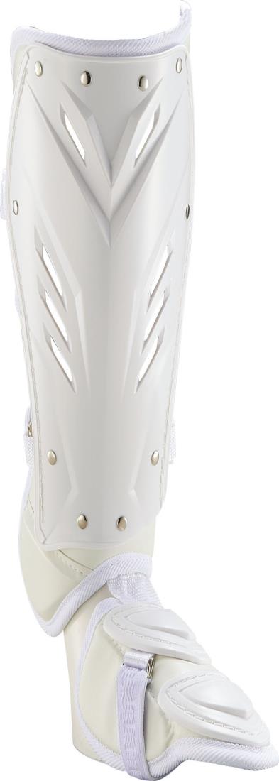 ゼット(ZETT)野球 フットガード レッグガード 右バッター用 ホワイト BLL2095L