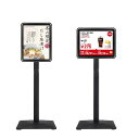NewZeal 重い立て看板 案内板 スタンドボード メニュースタンド アルミ掲示板 イベントの案内表示お板 会社案内情報板 (A4, 黒)