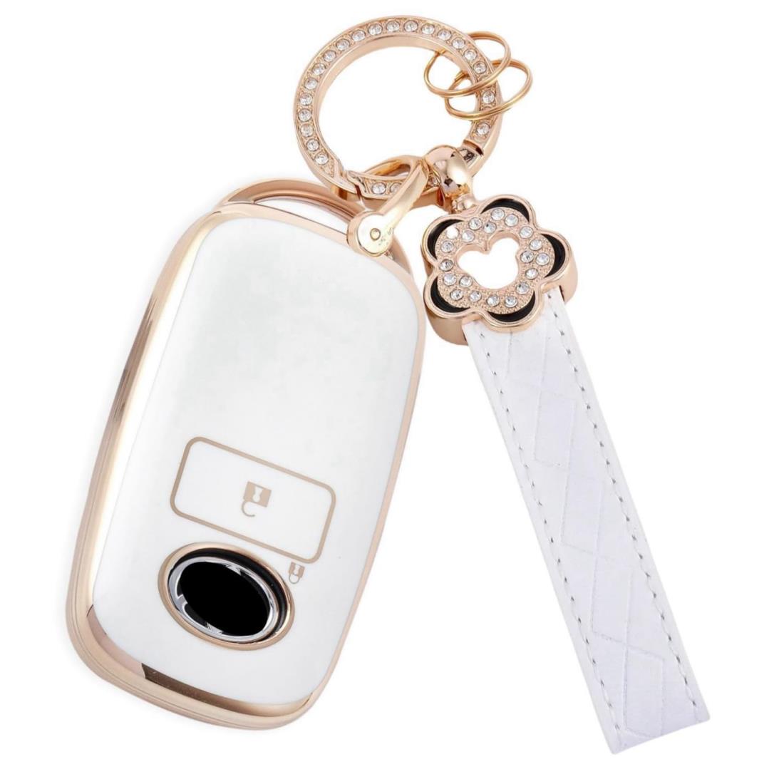 Nacalikeey 適合ダイハツ ロッキー トヨタ ライズ梅の花キーケース適合新型タフト TAFT (青空SUV) かわ..