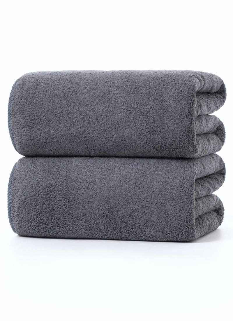 フェイスタオル Lumimi 4枚セット グレー 約35*75cm ふわふわ ホテル仕様 大判 柔らか肌触り 吸水速乾 エステ 業務用 サロン スポーツなどにも最適 四季通用