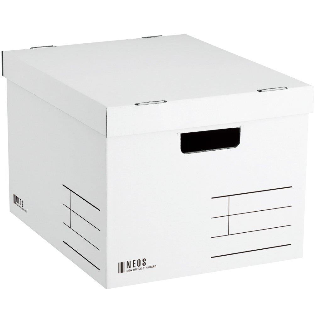 コクヨ 収納ボックス NE OS Lサイズ フタ付き ホワイト A4-NELB-W