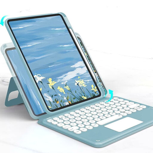 磁気吸着 iPad mini6 キーボード ケース 縦置き タッチパッド搭載 丸型キー 背面カバー 取り外し可能 Apple Pencil 収納 アイパッド iPad Mini 第 6 世代 分離式 キーボード付き マグネット カバー (黒) 磁気吸着 iPad mini6 キーボード ケース 縦置き タッチパッド搭載 丸型キー 背面カバー 取り外し可能 Apple Pencil 収納 アイパッド iPad Mini 第 6 世代 分離式 キーボード付き マグネット カバー (黒)