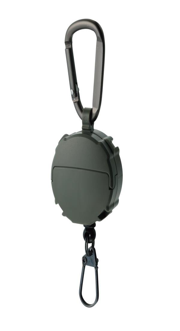 第一精工 クリップオンリール+マイクロケース フォリッジグリーン ピンオンリール カラビナ 釣り