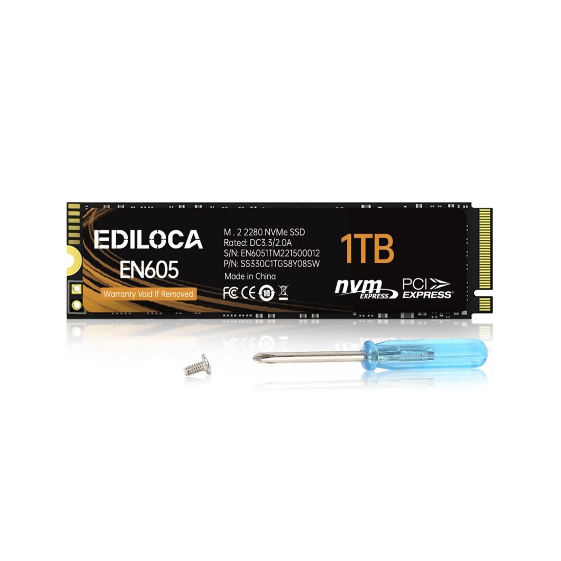 ECץ饤㤨EDILOCA EN605 SSD 1TB PCIe Gen 3.04 NVMe1.3 M.2 2280 ¢SSD 3D TLC NANDեå ɤ߹2150MB/s Ρȥѥȥǥѥ б (1TBפβǤʤ11,663ߤˤʤޤ