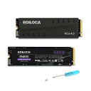 Ediloca EN855 SSD ヒートシンク付き 500GB PCIe Gen4x4 NVMe M.2 2280 PS5動作確認済み 最大読込: 7400MB/s 最大書き:2750MB/s 3D NAND TLC 内蔵SSD DRAM キャッシュ搭載 5年