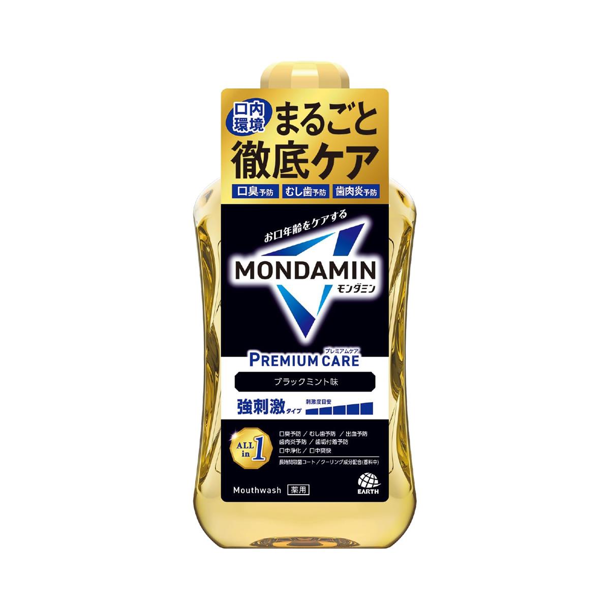 モンダミン プレミアムケア ブラックミント マウスウォッシュ 洗口液 1000mL 強刺激 口臭 ネバつき 予防 口臭ケア 医薬部外品