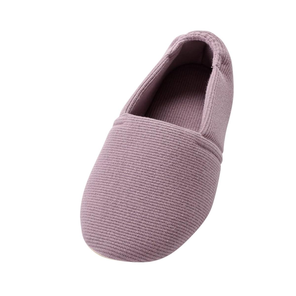 徳武産業 介護シューズ あゆみ エスパド 室内用シューズ 紫(S/20.5-21.5cm)両足 2004