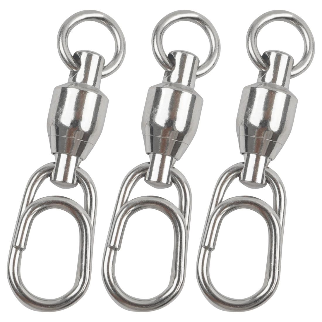 スイベル スナップ ボールベアリングスイベル 釣り サルカン ステンレス 強靱溶接リング付き 25個セッ..