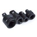 KIMLONTON 4pcs ソケット変換アダプター ソケットアダプターセット 差込角変換ソケット 6.35mm(1/4”) 9.5mm(3/8”) 12.7mm(1/2”) 電動ドリル用 差込角変換 作業工具 ツール