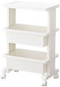JEJアステージ(JEJ Astage) 収納 リセスタイル テーブルワゴン ミニ 日本製 簡単組み立て 25D x 40W x 62.5H cm(3)
