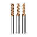 Cleqee スクエア エンドミル 刃径5mm × 刃長13mm × 全長50mm × 軸径6mm3個セット 4枚刃 TiAlNコート 超硬 スクエア エンドミ...