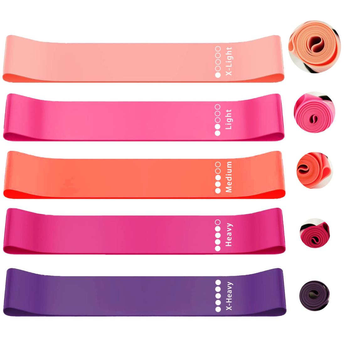 roseddy トレーニングチューブ ゴムバンド 筋トレ ゴムチューブ 天然ラテックス ゴムバンド チューブ トレーニング 5本セット 自宅 筋トレ ゴム バン...