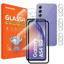 seninhi 3+3枚パック Galaxy a54 5G用スク リーンプロテクター 3パック + カメラレンズプロテクター 3パック 強化ガラススク リーンプロテクター GalaxyA54 (6.4インチ) 取り付け簡単フレーム付き 硬度9H 傷防止 気泡なし ク リア