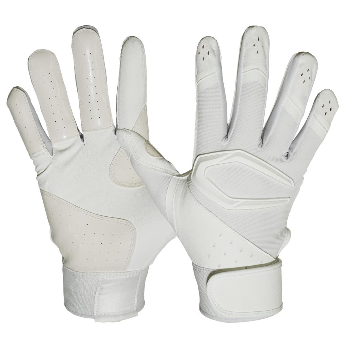 カッターズ (CUTTERS) バッティング グローブ 手袋 B444S パワーコントロール4.0 ソリッド 両手用 野球 ソフトボール S ホワイト