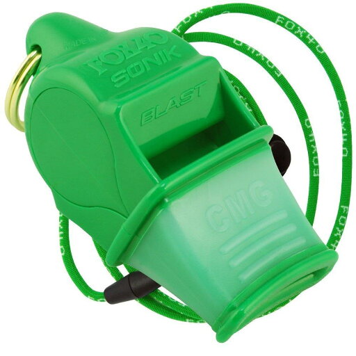 Fox 40ソニックブラストCMGホイッスル With Lanyard グリーン Fox 40ソニックブラストCMGホイッスル With Lanyard グリーン