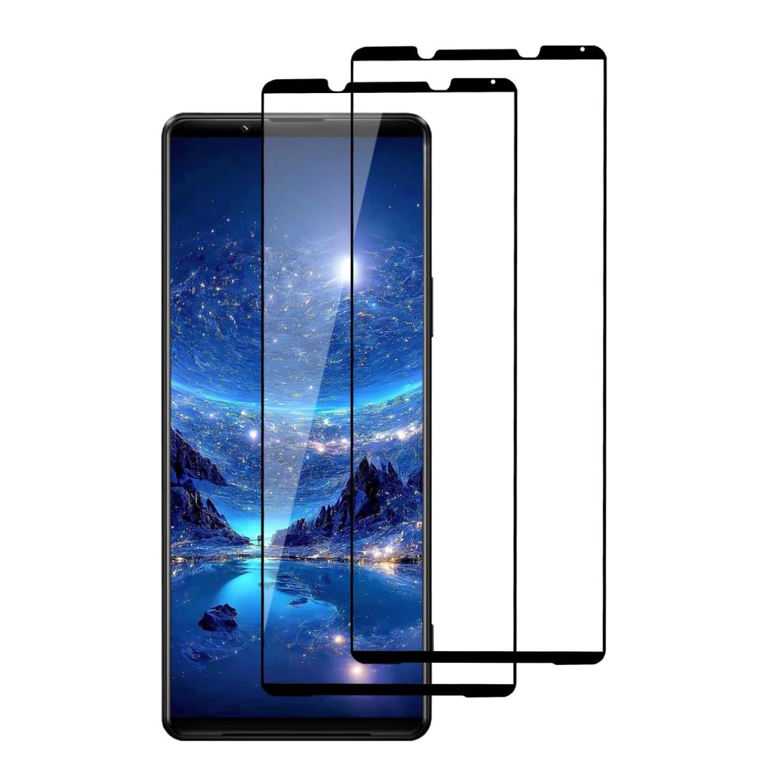 DZHFU【2枚セット】 Xperia 1 III 用 ガラスフィルム 高透過率 全面保護 SOG03 SO-51Bフィルム エクスペリア1マーク3強化ガラス 液晶保護フィルム 指紋防止 気泡ゼロ 貼り付け簡単