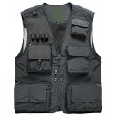 Hilarocky (ヒラロキ) メンズ メッシュベスト カメラマンベスト フィッシングベスト 多機能 ジャケット 通気 アウトドア XXXL