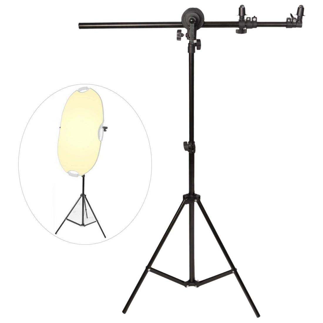 Meking レフ板 スタンド+2Mライトスタンド 撮影用リフレクターホルダー 伸縮可能ブームアーム 360°回転..