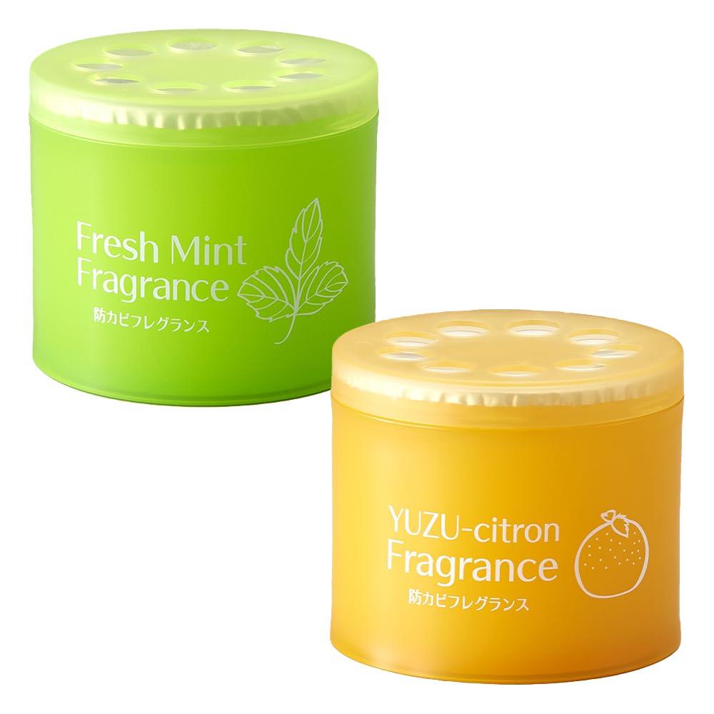 アイメディア(Aimedia) 防カビ剤 芳香剤 消臭剤 防カビフレグランス 2個組 ゆず＆ミント 90日間 消臭 ..