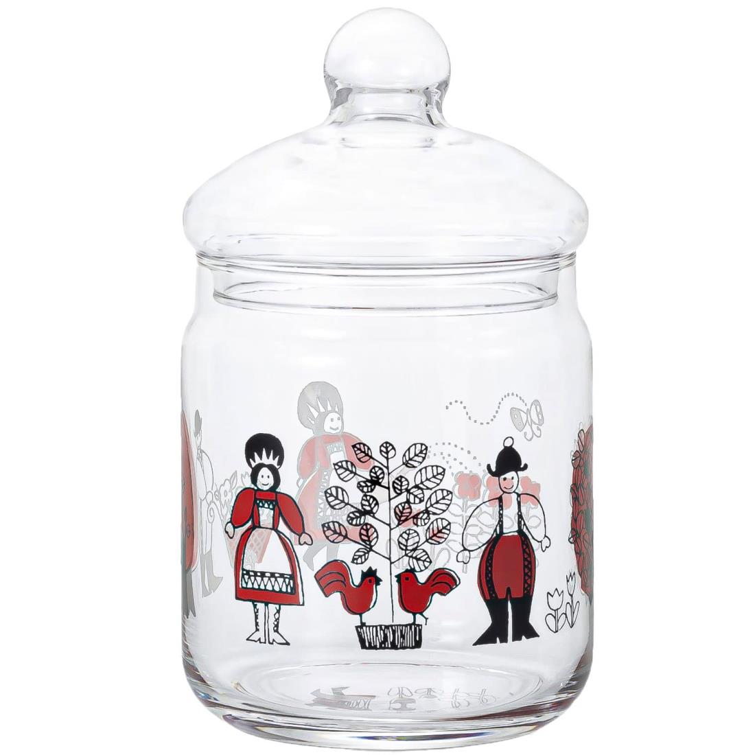 アデリア(ADERIA) アデリアレトロ ボンボン入れ 680 おとぎ話 化粧箱入 日本製 保存容器 昭和 レトロ ガラス キャニスター 密閉 容器 調味料入 瓶 密閉 コーヒー豆 1928