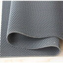 sumunior 屋外 屋内滑り止めマット マット 300x90cm PVCシート 排水ゴム床マット 有孔ラバーマット 玄関マット 可能 転倒防止 泥落とし 駐車場 マット 通路 廊下 風呂 浴場用 (90X300cm, 波状パターン)(3)