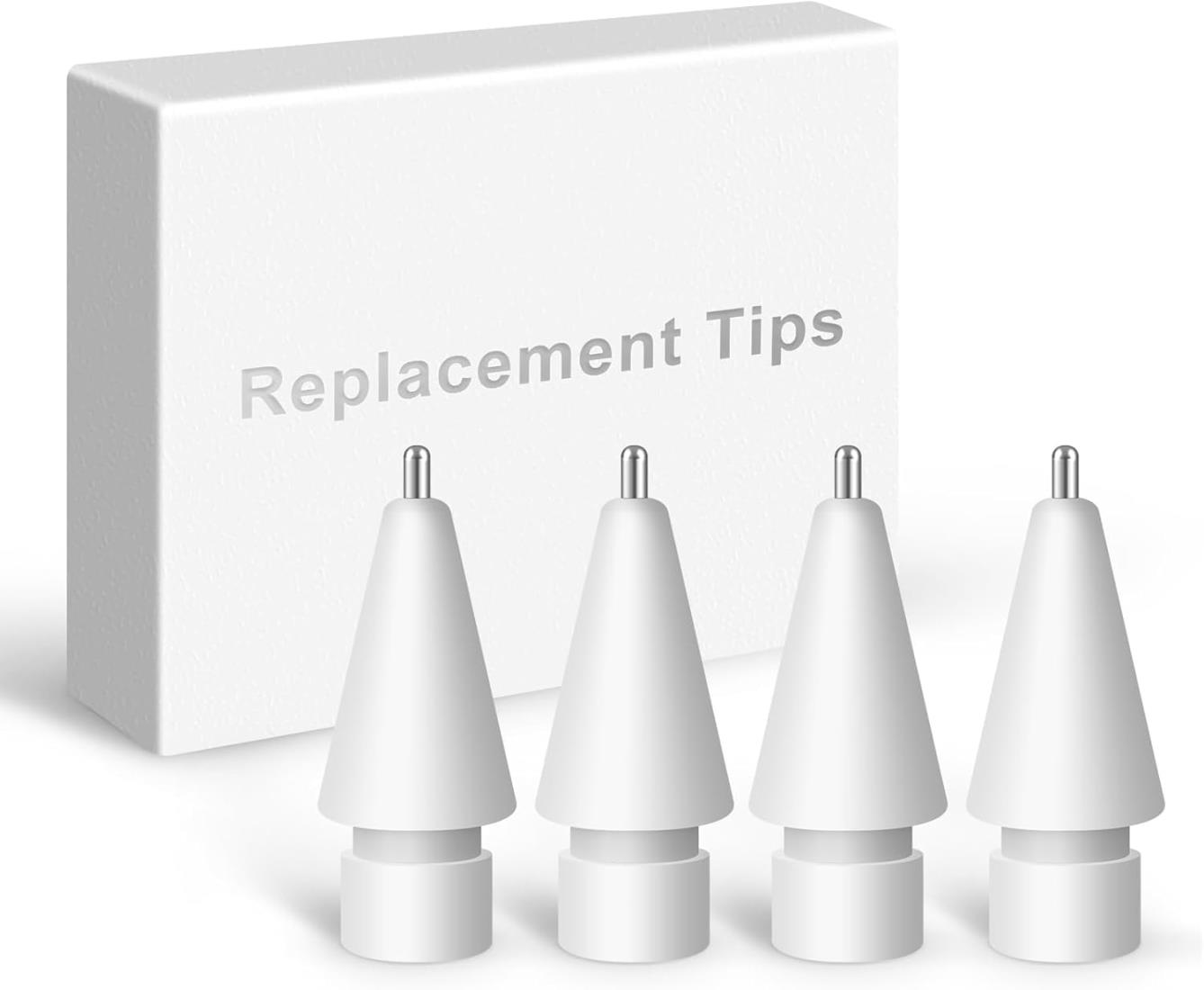 MEKO 金属製4個入り アップ ルペンシル 交換用ペン先 Apple Pencil 第1/2世代/USB-C/Pro用 アップ ルペンシル ペン先 ipad ...