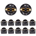 HUIQIAODS T10 LED 電球ソケット ウエッジベース 車用 ライトホルダー (10個)(2)
