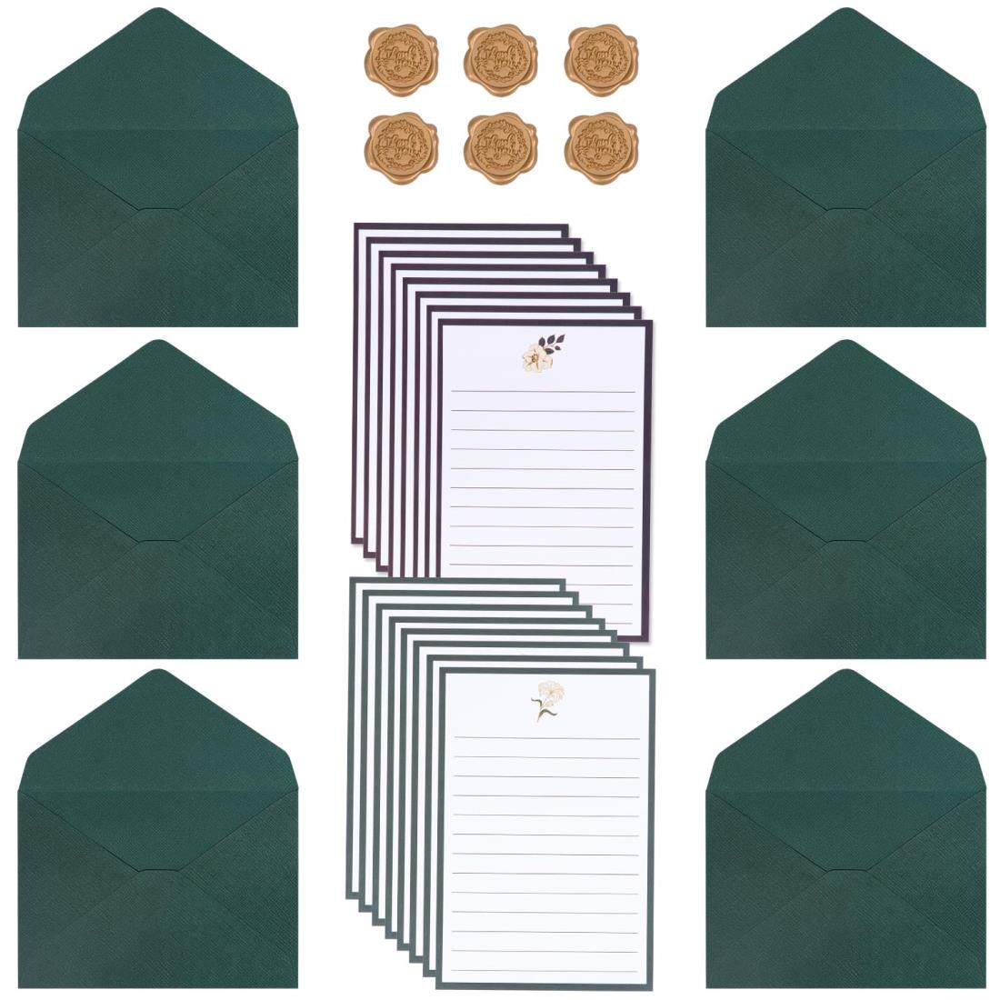 レターセット おしゃれ 大人 封筒6枚 便箋16枚 シール 6枚 シンプル 便箋セット レターセット 手紙 高..