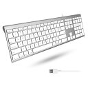 Macally Mac 有線キーボード US配列 オールアルミフレーム スリム 静音性 シザー式キー テンキー付き ACEKEYA(2)