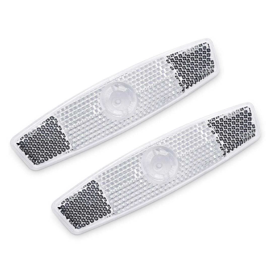 JIS規格 自転車汎用 安全警告 ホイールリフレクター 114*27.5（mm） 2枚 (ホワイト)