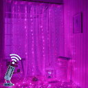 Yuuming 300 LED カーテンストリングライト3M×3M USB駆動 銅線妖精星ライト付きリモコン8モード結婚式のパーティーウィンドウ装飾 (3M -...