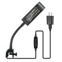 水槽 ライト アクアリウムライト LED 熱帯魚ライト タイマー付き 18-40cm水槽対応 4色発光 10段階調光 3W省エネ 長寿命 3種類点灯パターン 熱帯魚 メダカ 金魚 水草育成 (24LED(13白+6青+4赤+1緑)B)