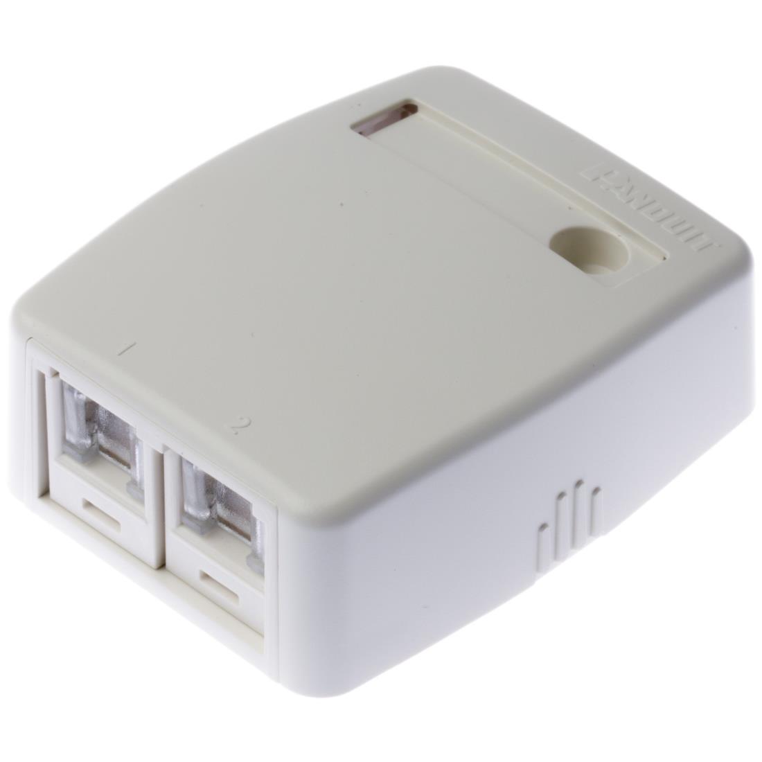 パンドウイットコーポレーション Cat5eローゼットボックスキット シャッター付き 2個口白 JOQ2H500