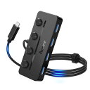 Aceele USB C ハブ 5ポート USB A 3.0 ハブ Type-C 給電用ポート付き 直挿し 独立スイッチ付き LED表示灯5Gbps高速転送 1...