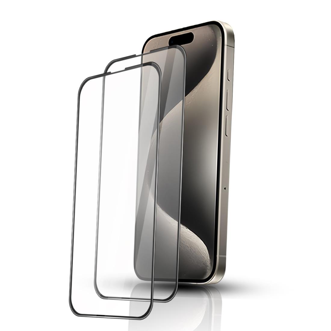 【2枚セット】i Phone 15 Pro Max 対応ガラスフイルム 黒縁あり 全面保護 アイフォン 15ProMax フィルム 強化ガラス 硬度9H 高透過率 飛散防止 強化ガラス 耐衝撃 液晶保護フィルム 指紋防止 気泡ゼロ 自動吸着 貼り付け簡単 i Phone15Pro Max 対応 6.7インチ用 に対応