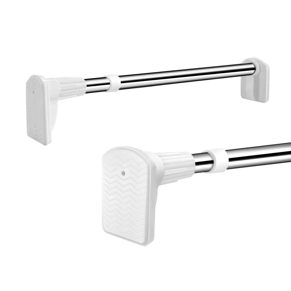 Sunto 強力突っ張り棒 つっぱり棒 ステンレス 強い負荷 伸縮棒 幅50-280cm 滑り止め ドリル不要 クローゼットロッド カーテンロッド 洗濯干し 布団干し 物干し竿 室内 屋外 (直径25mm取付寸法70-120cm)