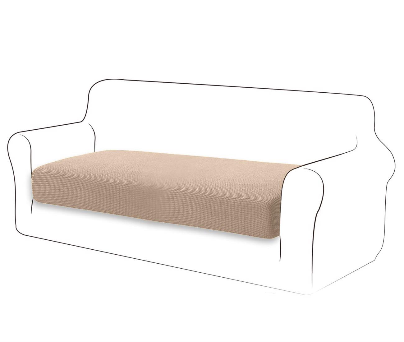 TIANSHU ソファー座面カバー 2人掛け ソファー クッション カバー 無地 縦横弾力 ストレッチ フィットタイプ 滑り止め 柔らかい 伸縮素材伸び良く 四季適用 超便利(2人掛け,ライトブラウン) …