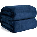 Hansleep 毛布 シングル 冬用 ブランケット 100x140cm ネービー マイクロファイバー 柔らかく肌触り フランネル 洗える 静電防止 四季適用 ...