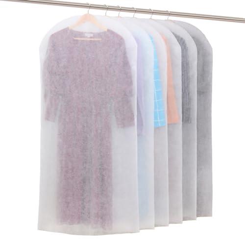 アストロ 衣類カバー ホワイト ロングサイズ 6枚組 洋服カバー 通気性の良い不織布 埃除け ジャケット コート ワンピース 保管 カット可能 605-33