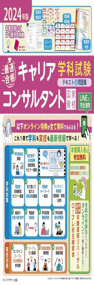 2024年版最速合格国家資格キャリアコンサルタント学科試験テキスト＆問題集