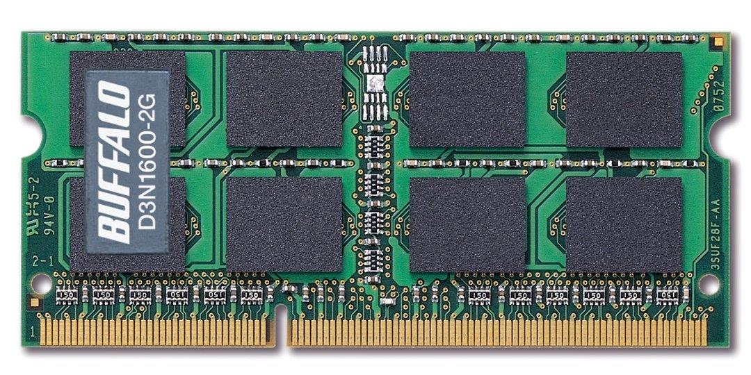 BUFFALO PC3-12800 204Pin DDR3 SDRAM S.O.DIMM 2GB D3N1600-2G