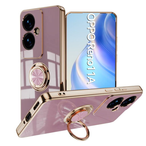 【Yikasina】 OPPO Reno11 A ケース リング おしゃれ スマホケース オッポ リノ11 a ケース かわいい 人気 スタンド機能 シンプル パープル 【Yikasina】 OPPO Reno11 A ケース リング おしゃれ スマホケース オッポ リノ11 a ケース かわいい 人気 スタンド機能 シンプル パープル