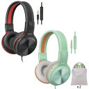 SIMOLIO 有線ヘッドホン マイク付き 85dB 94dB 104dB 音量制限付き 折りたたみ軽量ヘッドセット 共有ポート付き 調節可能なヘッドバンド 3...